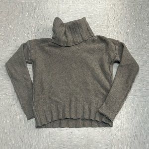 James Perse Grey Heavy Knit Turtleneck Sweater SZ 2